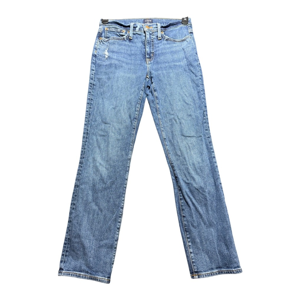 J.Crew Slim Boyfriend Jeans Womens 25 Blue Excellent Distressed High Rise